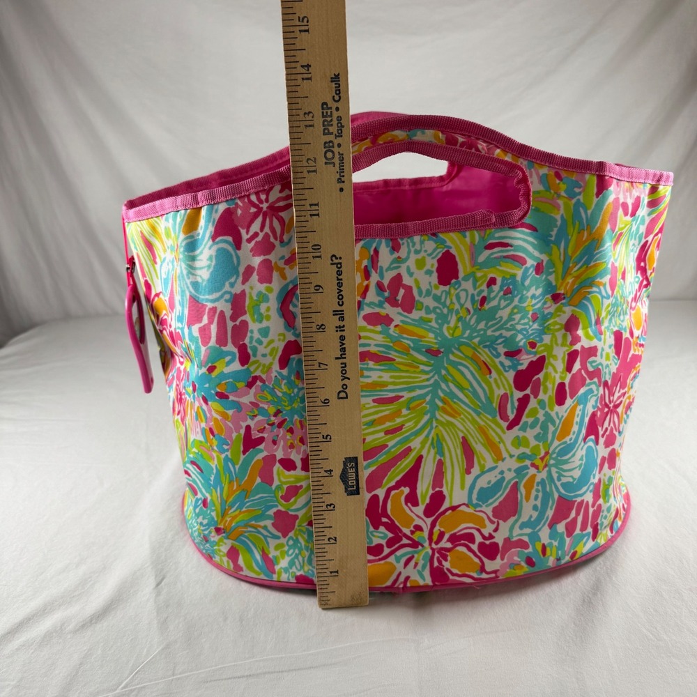 Lilly Pulitzer Multicolor Floral Print Insulated Cooler Tote Bucket Bag - Picture 3 of 12